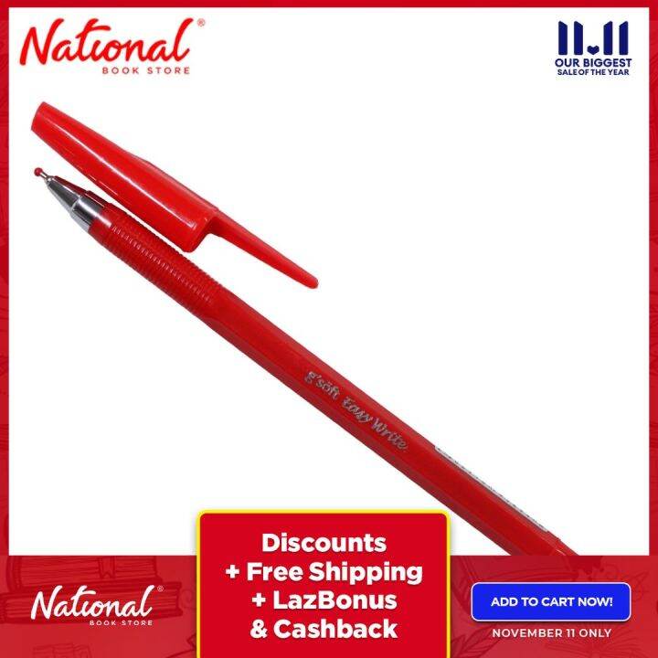 GSOFT BALLPOINT PEN R6 0.7MM, RED Lazada PH