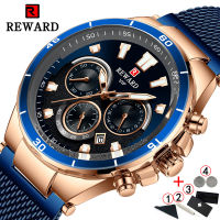 Relogio Masculino Wrist Watches Men 2020 Top Brand Luxury REWARD Big Chronograph Men Watches Blue Gold Male Wristwatch Man 2020