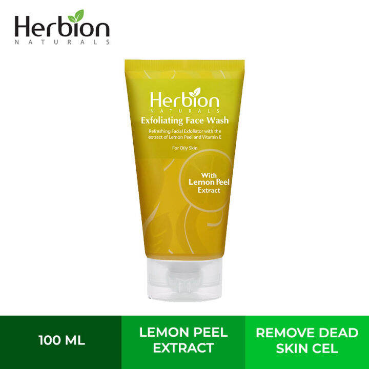 Herbion Naturals Exfoliating Face Wash with Lemon Peel Extract and
