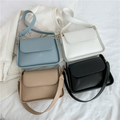 Lady Crossbody Pu Leather Handbag Messenger Bag Purse Simple Small Flap Shoulder Bags For Women