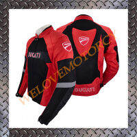 เสื้อการ์ด เสื้อการ์ดมอเตอร์ไซค์ Ducati ผ้าคอร์ดูร่าผสมผ้าตาข่ายระบายอากาศ มีโหนกหลัง