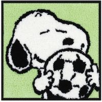 พรม snoopy 38x38cm football