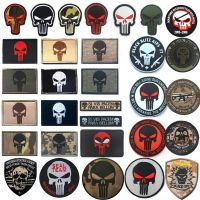 Military Badge Punisher Patch Tactical Army Fan Series 3D Embroidered Armband Backpack Sticker Patches for Clothing Hook Patches Haberdashery