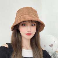 Hats Shop9 หมวกบัคเก็ตผ้าลูกฟูก หมวกแฟชั่นสไตส์เกาหลี  พร้อมส่งจากไทย D068