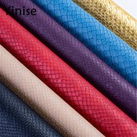 100x137cm Synthetic Leather Fabric Embossing Snake PVC Artificial Faux Leather Fabrics DIY Bags Shoes Sofa Sewing Materials