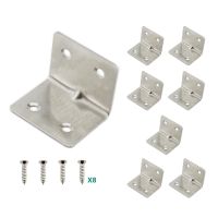 ☾☸ Heavy Duty Stainless Steel Corner Braces L Shape Brackets90 Degree Joint Angle Bracket Fastener for Shelves Chairs with Screws