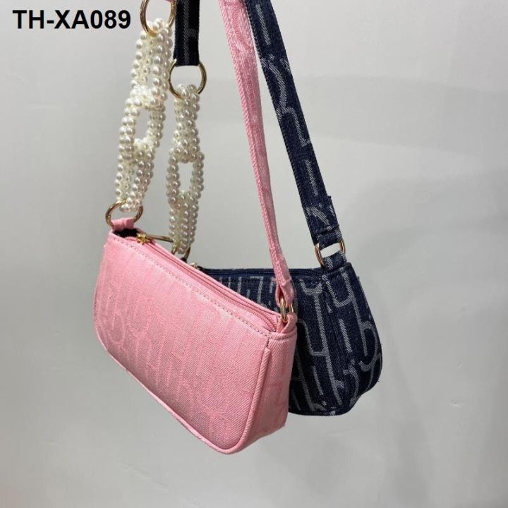 female-bag-2021-new-one-shoulder-alar-packet-network-red-pink-cowboy-pearl-chain-contracted-fashion-laptop-bag