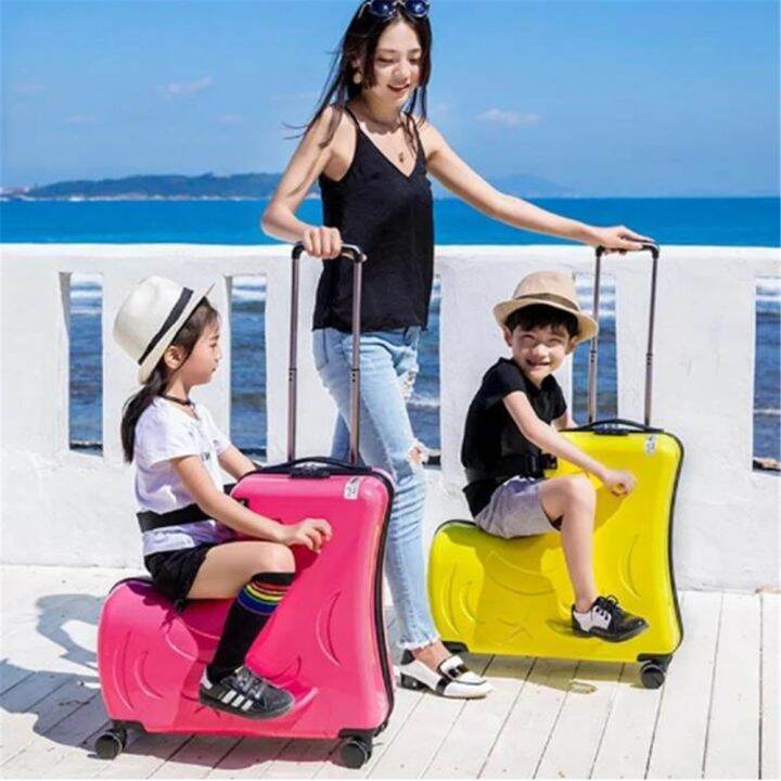 Kid Lovely Rolling Luggage boy Cool Trolley Suitcases On Wheels