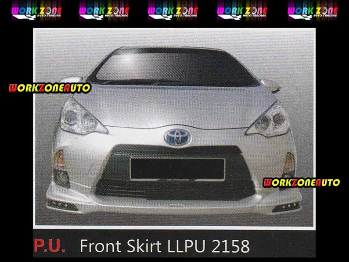 LLPU2158LED(DL019) Toyota Prius C PU Front Skirt with Led (6 Piece