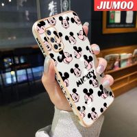 เคส JIUMOO สำหรับ Vivo V17 V19 Neo V19 (อินโดนีเซีย) เคสลายการ์ตูนมิกกี้บางหรูหราชุบเคสโทรศัพท์คลุมทั้งหมดป้องกันเลนส์กล้องเคสซิลิโคนขอบสี่เหลี่ยมเคสกันกระแทกแฟชั่น