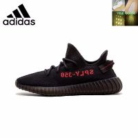 Best Sale『Original』 AD* Y- E- Bost 350 V- 2 B- A- S- F- Black Red Fashion Breathable Light Running Shoes Unisex Mens And Womens Sports Sneakers （Free Shipping）