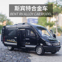 2023132 -Benz Spinter RV จำลองโมเดลโลหะผสมดึงกลับของเล่นแสงสีเสียงรถยนต์ของขวัญเด็กเครื่องประดับ