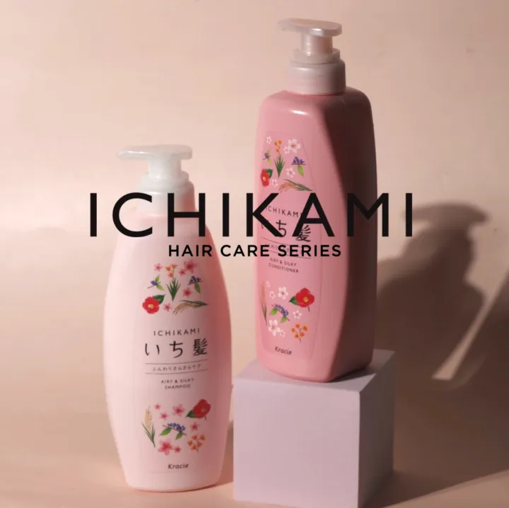 ICHIKAMI Airy & Silky Care Shampoo [Premium Japanese Botanicals, Cherry