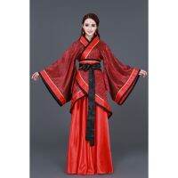 ชาวจีน ผู้หญิง Hanfu สูท คอสเพลย์ เสื้อแขนยาว แต่งตัวถัง ราชวงศ์ ชุดแต่งกาย