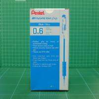 Pentel Hybrid Gel Grip K116-C Blue ปากกาหมึกเจล เพนเทล K116-A หมึกสีน้ำเงิน ขนาดหัว 0.6 มม. (1กล่อง/12ด้าม) ปากกาแบบสวมปลอก หมึกแห้งไว เขียนลื่น CCHAITIP STATIONERY เครื่องเขียน อุปกรณ์สำนักงาน ออฟฟิศ