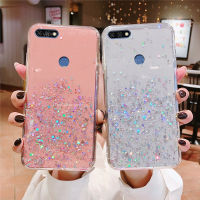 เคสโทรศัพท์ Huawei Y5 Y6 Y7 Y9รุ่น Prime Pro 2017 2018 2019 Luxury ปลอกอ่อน Clear น่ารัก Star กันกระแทก