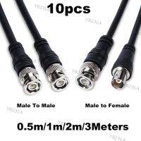 10x BNC Male to Male female Adapter dual head Cable 0.5M 1m 2m 3meter video Connector extension Pigtail Wire For tv CCTV Camera YB23TH