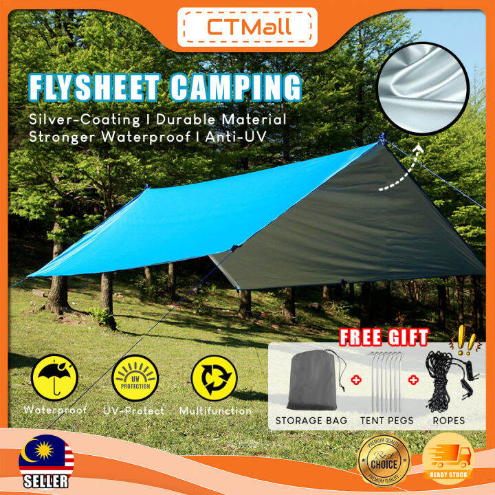 CTMALL Flysheet Camping Waterproof Groundsheet Camping Tarp Tent Shelter Bumbung Khemah 户外帐篷天幕