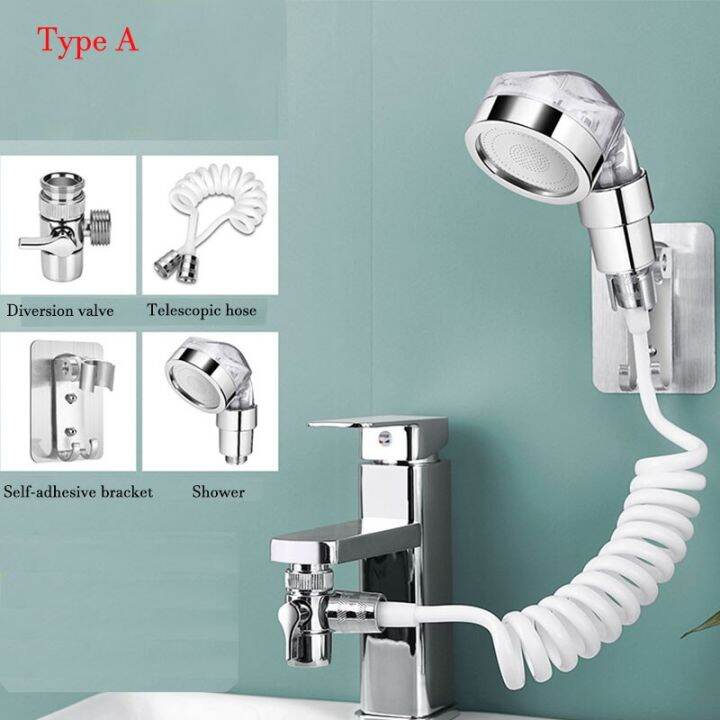 New Bathroom Faucet Extender Shower Head Washbasin Tap Water Divider