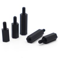 20/50pcs M2 M2.5 M3 M4xL 6mm Male to Female Black Nylon Standoffs Hex Spacer Standoff Pillar Plastic Spacing Screw