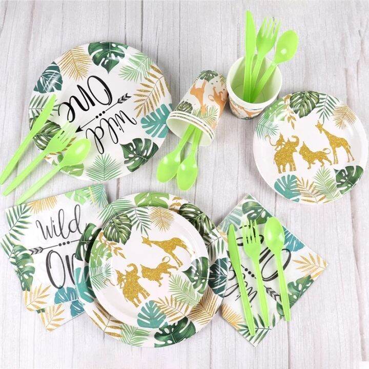 hot-qikxgsghwhg-537-wild-one-theme-party-ตกแต่ง-disposable-tableware-jungle-safari-theme-party-baby-shower-happy-birthday-party-ตกแต่ง-kids