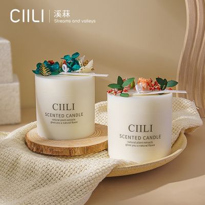 Sen is a floral scented candles set manual handicraft furnishing articles birthday gifts gift box home