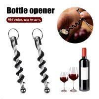 Mini Wine Beer Bottle Red Wine Bottle Corkscrew Beer Creative Multifunctional Stainless Steel Keychain Bottle Opener Key Ring