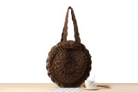 bohemian hollow round straw bags for women wicker woven shoulder bags rattan handbags casual summer beach large tote lady purse