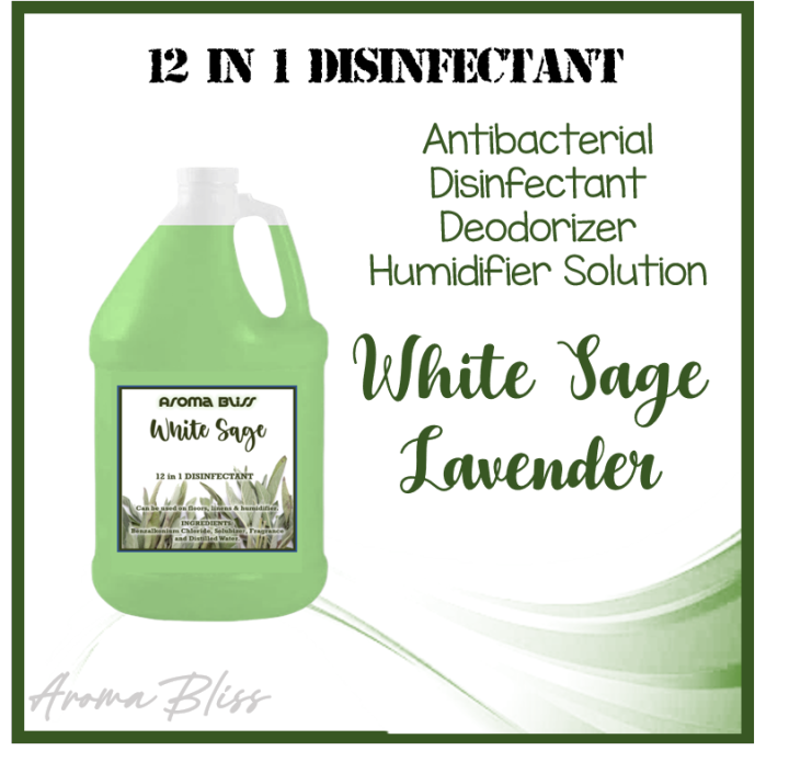 WHITE SAGE LAVENDER 1 GALLON 12 IN 1 DISINFECTANT / HUMIDIFIER SOLUTION
