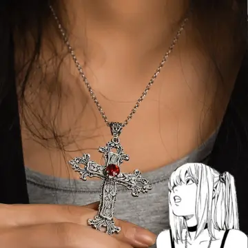 amazon.com Amazon.com: MEIFNG Misa Amane Cosplay Necklace + Earrings,Anime  Cosplay Alloy Punk Rock Costume Accessories (A) : Clothing, Shoes & Jewelry  | ShopLook
