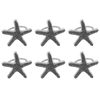 Starfish Napkin Ring Retro Starfish Napkin Ring Holder Napkin Buckle Wedding Party, Table Decoration Accessories