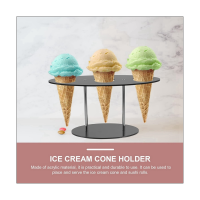 Acrylic Ice Cream Cone Holder, Charcuterie Food Cone Holder, Waffle Cone Holder Stand, 3 Holes