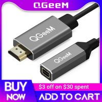 Qgeem HDMI เป็นตัวแปลง Displayport ขนาดเล็กสายอะแดปเตอร์4K X 2K HDMI ไปยังอะแดปเตอร์ Mini DP สำหรับระบบที่ติดตั้ง HDMI Mini DP กับ HDMI