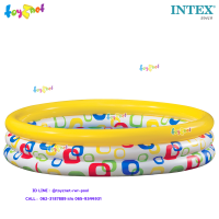 Intex ส่งฟรี สระเป่าลมไวด์จีโอเม็ททรี่ 45 นิ้ว (1.14x0.25 ซม.) ลายสี่เหลี่ยม รุ่น 59419