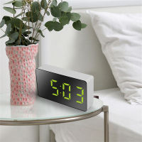 Night Gifts Desk Alarm Light USB Children Display LED Decor Snooze Table Digital Mirror