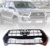 * ของแท้ * กระจังหน้า หน้ากระจัง มีโลโก้ รุ่น โตโยต้า รีโว่ TOYOTA REVO ปี 2020 สีดำเงา ขอบโครเมี่ยม หน้ายักษ์