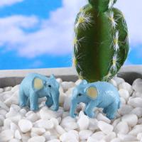LUXURIER ของเล่น บอนไซ ภูมิทัศน์ขนาดเล็ก สัตว์ การตกแต่งบ้านตุ๊กตา รูปแกะสลัก สวนนางฟ้า ช้างจิ๋ว