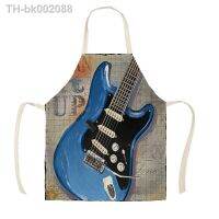 ﹍ Home Cleaning Tools Cooking Apron Nordic style Oil Painting Moive Guitar Kitchen Aprons cute apron apron kitchen