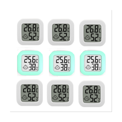 9Pcs Mini Indoor Digital Hygrometer Set Room Humidity Gauge Meter LCD Display Temperature Humidity Sensor