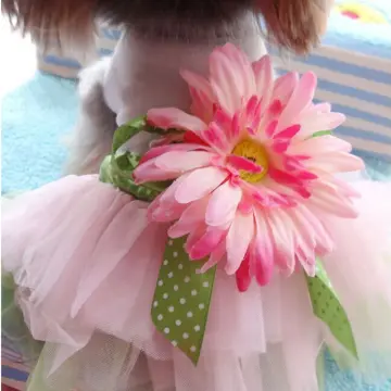 Spring Summer Sunflowers Dog Dress Puppy Clothes Girl Dog 