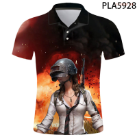 【high quality】  Summer New Men Shirts Cool 3d Printed Casual Short Sleeve Game Pubg Ropa De Hombre Cool Streetwear Fashion Polo Homme Tops