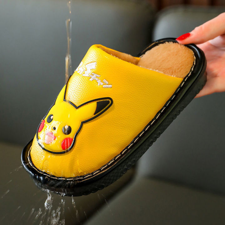baolongxin-รองเท้าแตะผ้าฝ้ายเด็ก-รองเท้าแตะอบอุ่นกันนุ่นหนาสำหรับใส่ในบ้านรองเท้าแตะผ้าฝ้ายกันน้ำ