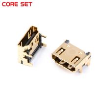 HVJ-10pcs / 5pcs Hdmi-compatible Female Jack/socket Connector 19pin 19p Right Angle Smt Smd 90 Degree Gold-plated Hd 19 Pin