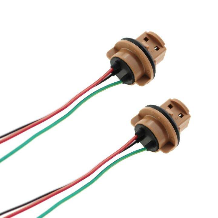 2Pcs Hyzhauto T20 7440 7443 Bulb Socket Connector W21W W21/5 W Base