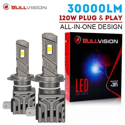 30000LM 120W H7 LED Canbus Car Headlights Bulbs H4 HB3 9005 HB4 9006 H11 LED 6000K 3570 CSP With Fan Auto Fog Lamp Plug and Play