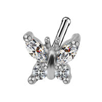 Body Piercintg Jewelry New design cherry shape nose rings stainless steel nose stud Evils eye butterfly nose piercing