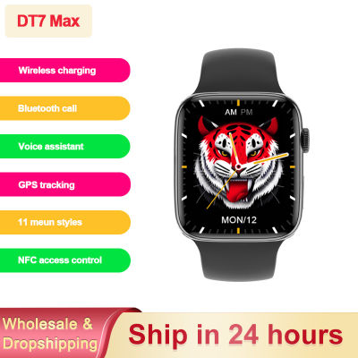 2022 DT7 MAX Smart Watch Series 7 1.9" Screen NFC GPS Tracker Bluetooth Call Men Women 45mm DT7Max Smartwatch for Apple Xiaomi
