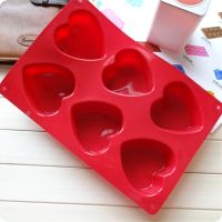 【YF】 2021 New Heart Chocolate Molds 6 Cavity Love Shape Silicone Forms Dessert Mousse Jelly Mold Confeitaria Cake Decoration Tools