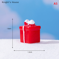 Knights House ของขวัญคริสต์มาสซานตาคลอสตุ๊กตาหิมะขนาดเล็กอุปกรณ์ภูมิทัศน์ขนาดเล็กสำหรับตกแต่งบ้านโต๊ะห้องเครื่องประดับน่ารัก