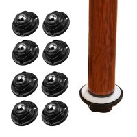 New Rose Style Mini Caster Wheels with Screws 360 Degree Rotation Universal Rollers Black Self Adhesive Swivel Wheels